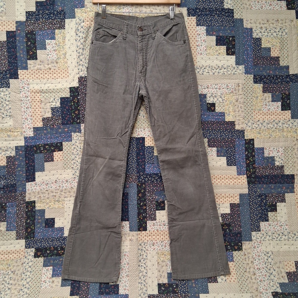 Vintage 1981 Levis 517 Bootcut Corduroy Pants Grey 30x33 (28x32 Actual) Made USA